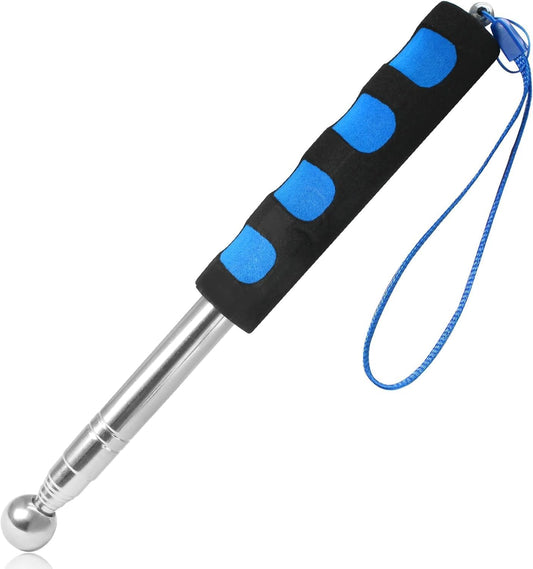 Self Defence Stick Retractable, Adjustable 115cm Thickened Telescopic Rod, Hollowing Drum Detection Hammer, V1259-DP01-A-4276
