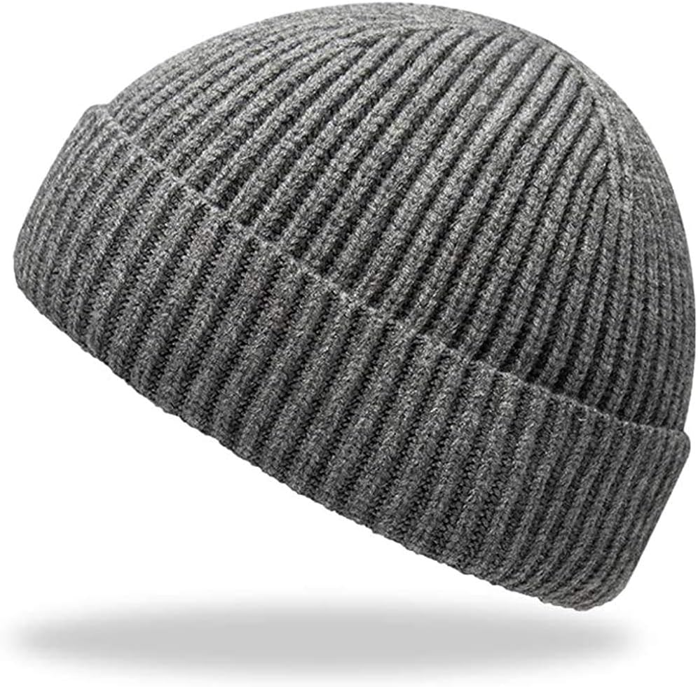 Trawler Beanie Watch Hat Roll up Edge,Winter Warm Knit Caps Fisherman Unisex V1259-DP01-A-4278