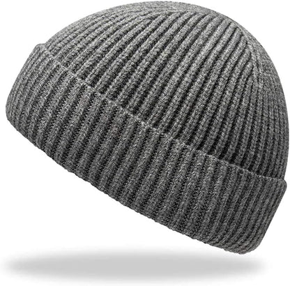 Trawler Beanie Watch Hat Roll up Edge,Winter Warm Knit Caps Fisherman Unisex V1259-DP01-A-4278