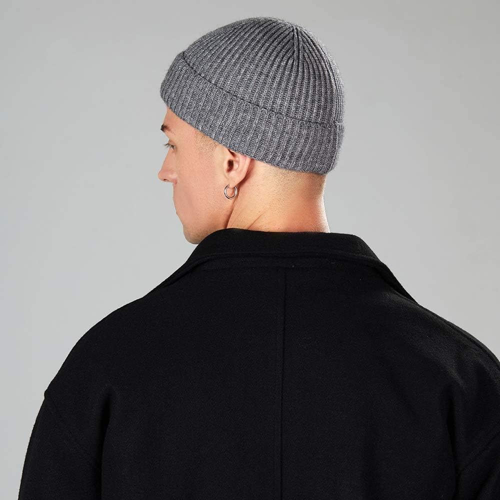 Trawler Beanie Watch Hat Roll up Edge,Winter Warm Knit Caps Fisherman Unisex V1259-DP01-A-4278