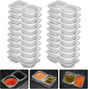 20 Set Reusable Snack Containers, 2-Compartment Dipping Containers with Lid for Refrigeration, Portion V1259-DP01-A-4284