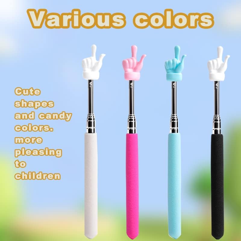 4 Pcs Telescopic Teachers Pointer, Extendable Whiteboard Finger Pointer Stick, Mini Retractable Classroom V1259-DP01-A-4299