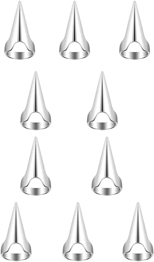 10 pcs Hair Parting Ring Alloy Beard Braiding Silver, Hair Selection Tool, Hair Coloring,Hair Finger Parting V1259-DP01-A-4310
