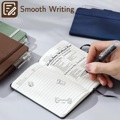 4 Pack Small Notebook Pocket Notebook, A6 Mini Leather Hardcover Journal, 3.7" X 5.7", 416 Pages Note Pads, V1259-DP01-A-4328