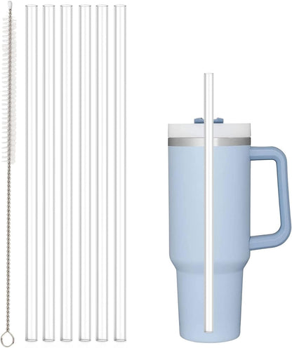 Replacement Straw Compatible with Stanley 40 oz 30 Cup Tumbler, 6 Pack Reusable Cleaning Brush, Plastic, V1259-DP01-A-4333