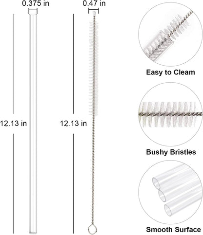 Replacement Straw Compatible with Stanley 40 oz 30 Cup Tumbler, 6 Pack Reusable Cleaning Brush, Plastic, V1259-DP01-A-4333