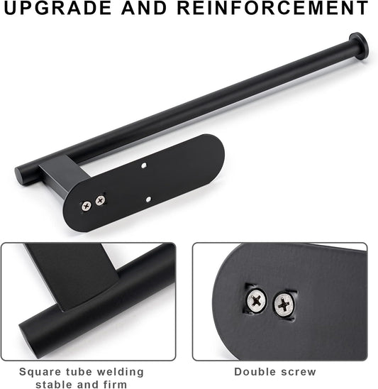 Paper Towel Holder, Upgrade SUS304 Stainless Steel Holder Under Cabinet, Bend-Resistant, Self-Adhesive or V1259-DP01-A-4341