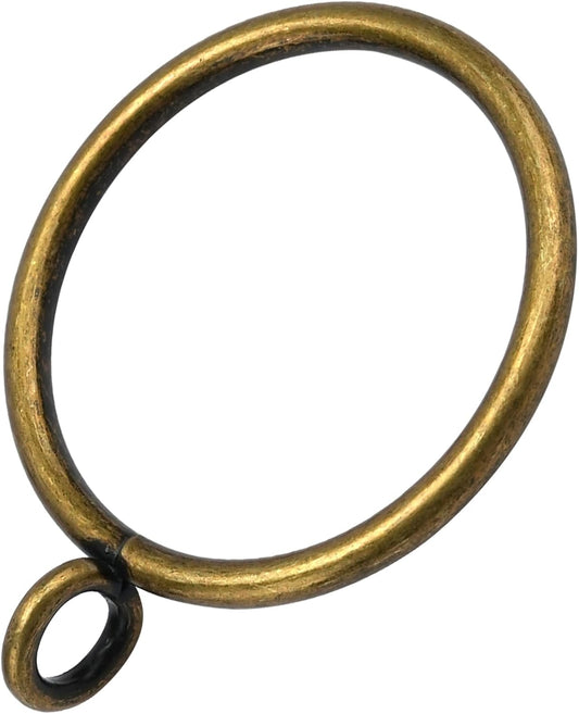 44 Pack Curtain Rings with Eyelets, Metal Drapery for Pinch Pleat Curtains, Drape Ring 1.5 Inch I D, Fits Up V1259-DP01-A-4349