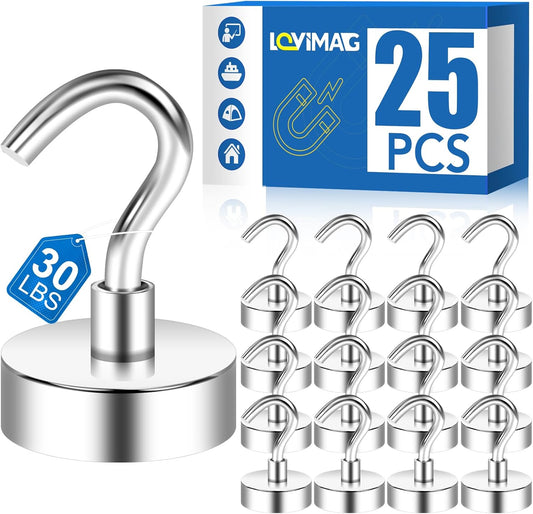 Strong Magnetic Hooks, 30lbs Hooks for Cruise Cabins, Magnet Ship Essentials, Rare Earth Magnets with V1259-DP01-A-4362