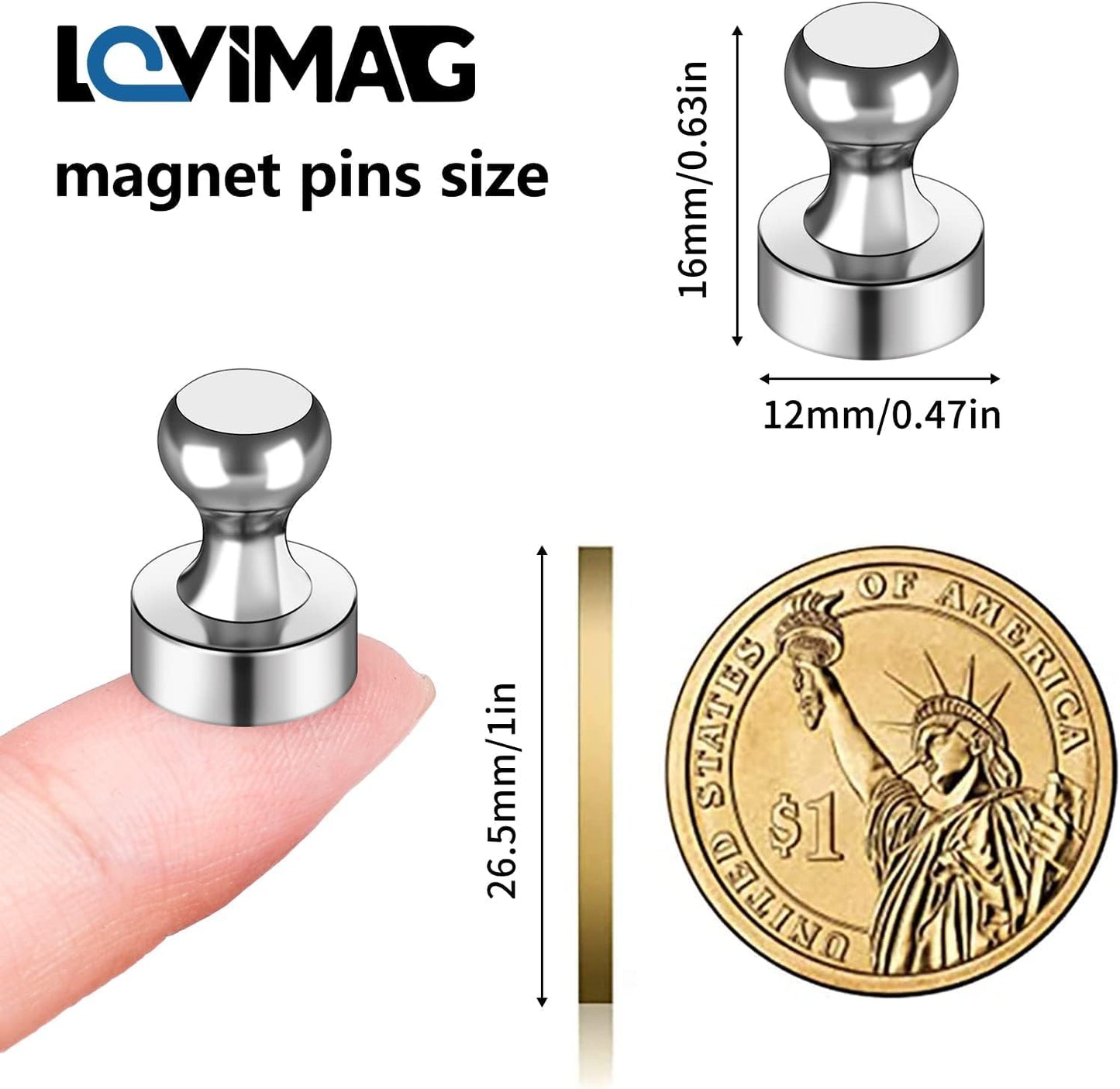 90Pcs Refrigerator Magnets - Strong Neodymium Fridge for Whiteboard, Metal Push Pin Magnets, Ideal Kitchen, V1259-DP01-A-4374