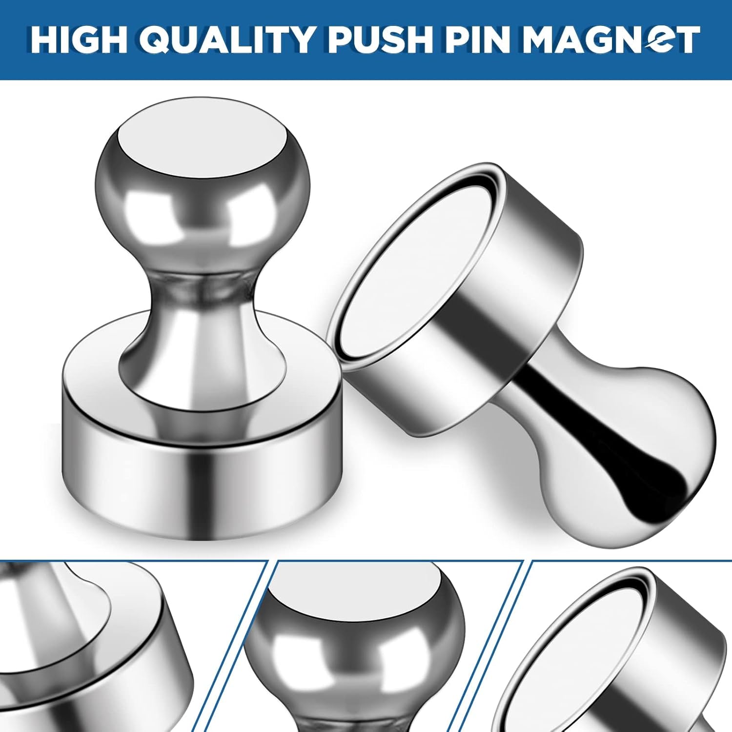 90Pcs Refrigerator Magnets - Strong Neodymium Fridge for Whiteboard, Metal Push Pin Magnets, Ideal Kitchen, V1259-DP01-A-4374