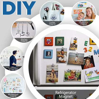 90Pcs Refrigerator Magnets - Strong Neodymium Fridge for Whiteboard, Metal Push Pin Magnets, Ideal Kitchen, V1259-DP01-A-4374