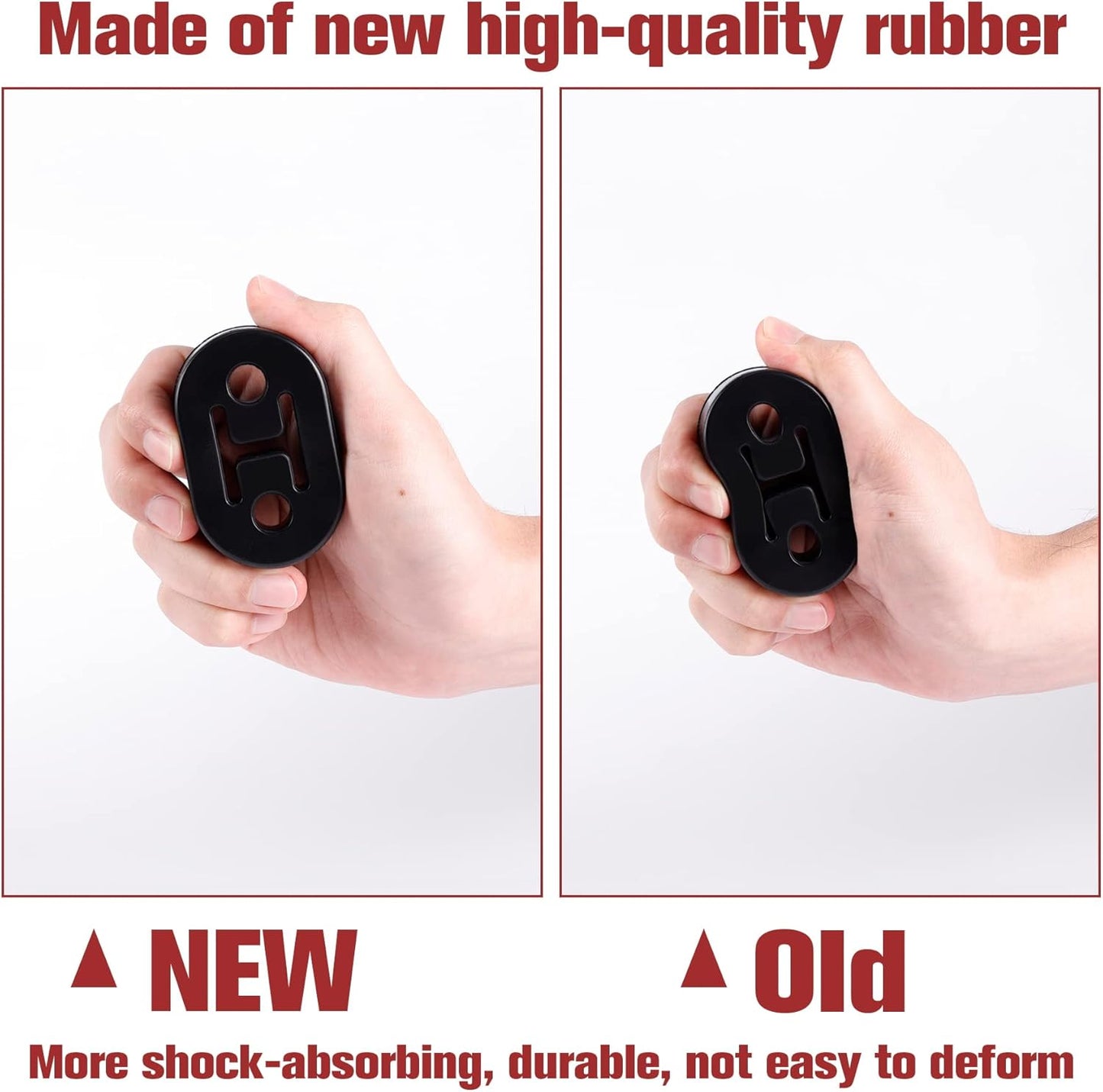 Rubber Exhaust Hanger, Muffler System, Heavy Insulator Support Bushing Installation, 2 Holes 0.47 Inch, V1259-DP01-A-4381