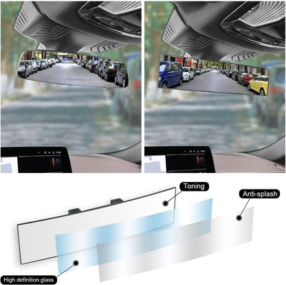 Interior Rearview Mirrors, Universal Panoramic Car Rear View Mirror Accessories, Wide Angle Reduce Blind Spot V1259-DP01-A-4390