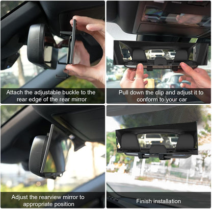 Interior Rearview Mirrors, Universal Panoramic Car Rear View Mirror Accessories, Wide Angle Reduce Blind Spot V1259-DP01-A-4390