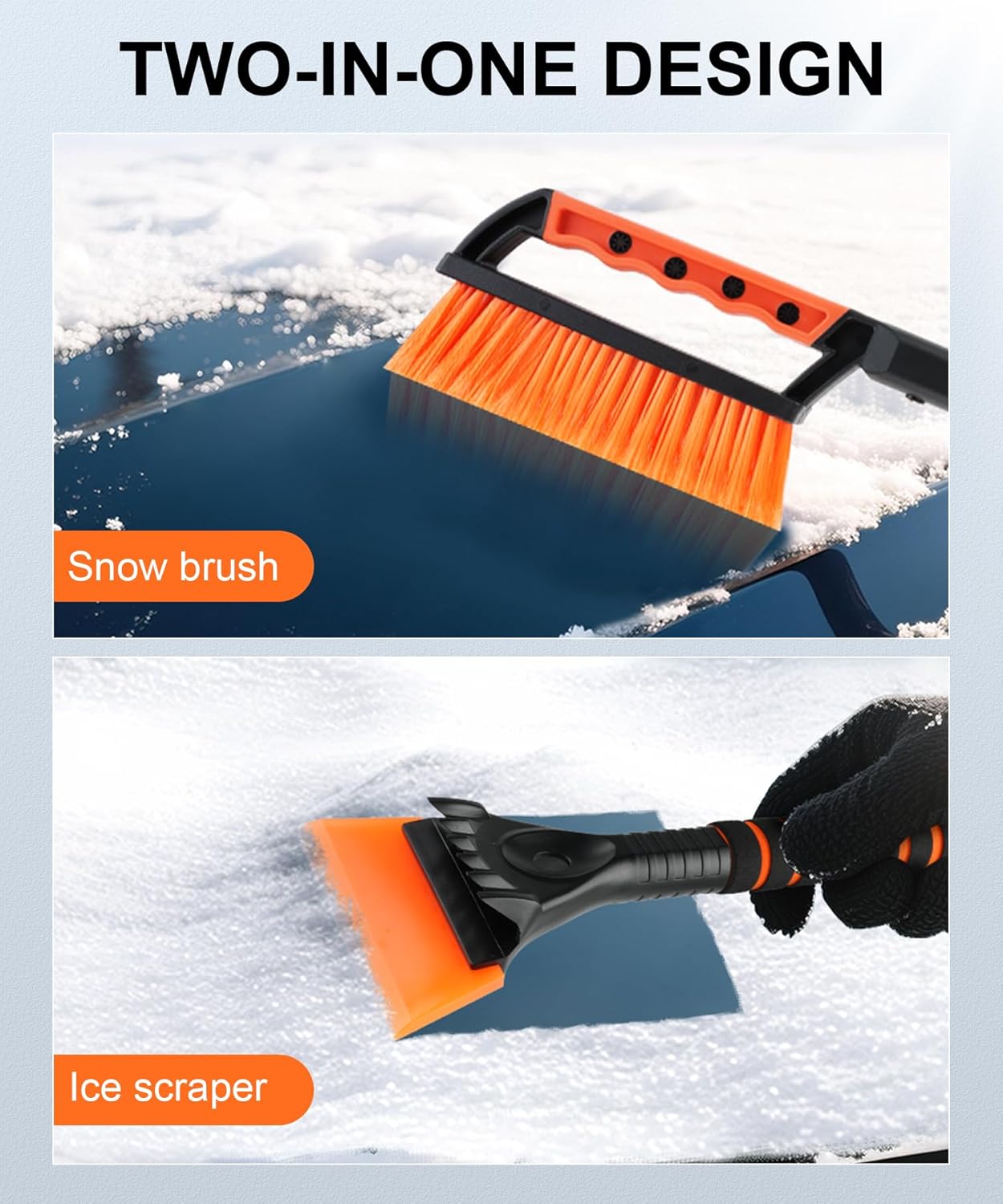 Ice Scraper and Snow Brush for Car Windshield, Car, Winter Necessities, Multi Functional Removal Tools, V1259-DP01-A-4401