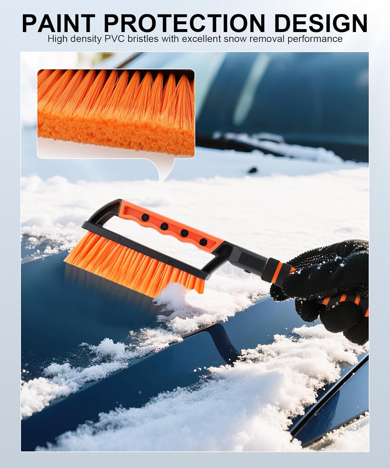 Ice Scraper and Snow Brush for Car Windshield, Car, Winter Necessities, Multi Functional Removal Tools, V1259-DP01-A-4401