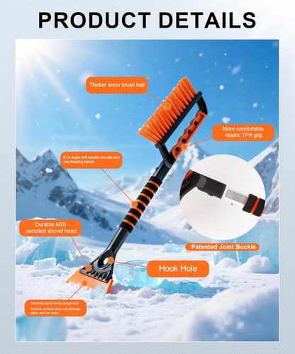 Ice Scraper and Snow Brush for Car Windshield, Car, Winter Necessities, Multi Functional Removal Tools, V1259-DP01-A-4401