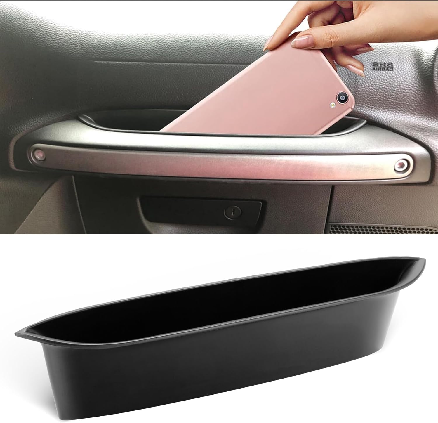 Passenger Storage Tray Organizer Grab Handle Box Compatible with 2011-2017 Jeep Wrangler JK JKU, Accessories, V1259-DP01-A-4407