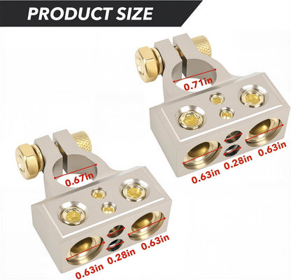 Car Battery Terminal Connector, 0/2/4/6/8 AWG Zinc Alloy Truck Audio Protector, Quick Disconnect and Release V1259-DP01-A-4411
