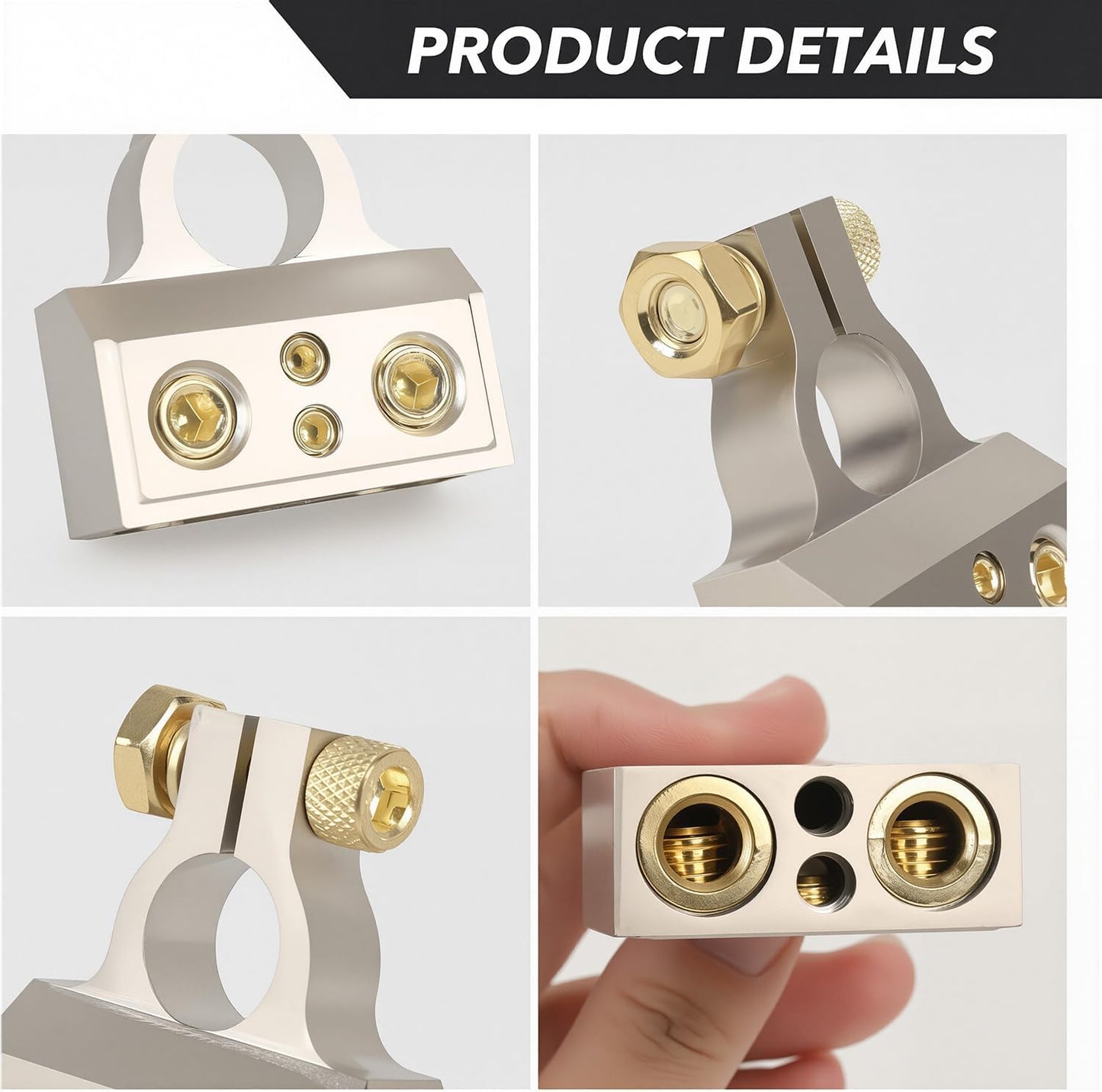 Car Battery Terminal Connector, 0/2/4/6/8 AWG Zinc Alloy Truck Audio Protector, Quick Disconnect and Release V1259-DP01-A-4411