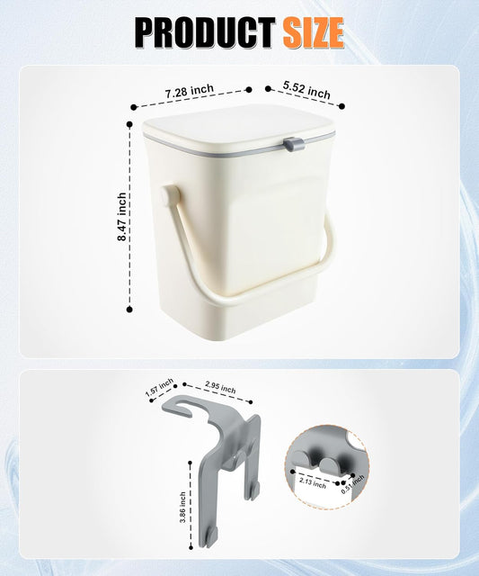 Car Trash Can with Lid and Phone Holder, Universal Bin, Waterproof Hanging Vehicle Garbage Can, Leak Proof V1259-DP01-A-4416