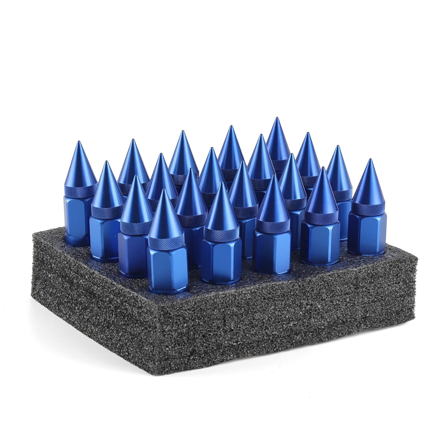 20PCS M14X1.5 Wheel Lug Nuts, Cap Spiked Extended Tuner 60mm Aluminum Wheels Rims Nuts (Blue) blue M14x1.5 V1259-DP01-A-4418