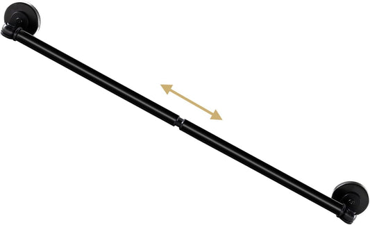 1 PACK Magnetic Curtain Rods for Metal Doors 16" to 28", 1/2 Inch Diameter Adjustable French Door Rod V1259-DP01-A-4432