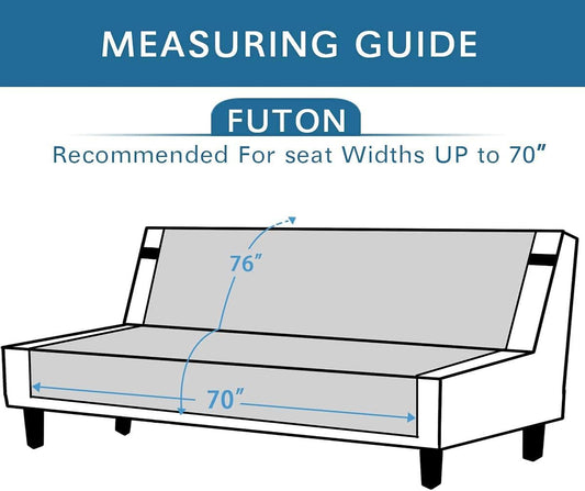 Futon Cover Reversible Sofa Slipcover Furniture Protector Water Resistant 2 Inch Wide Elastic Straps Bed Pets V1259-DP01-A-4440