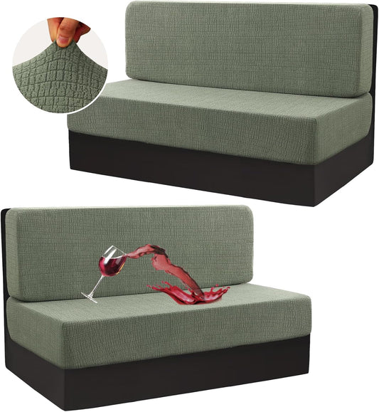 100% Waterproof RV Dinette Cushion Covers Booth Set Elastic Camper Replacement Couch Washable Jacquard V1259-DP01-A-4443