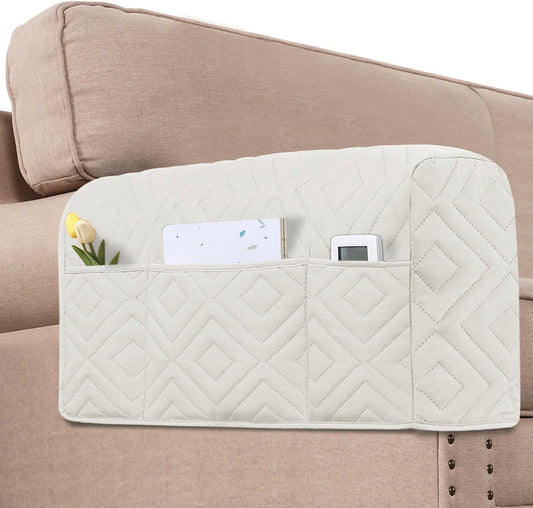 Armrest Covers for Sofa Water Resistant Couch Arm Remote Control Holder Organizer Magazine, Tablet, Phone, V1259-DP01-A-4453