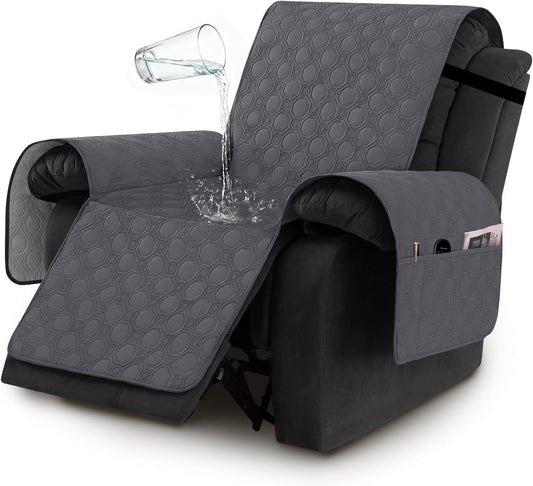 100% Waterproof Recliner Chair Covers, Covers Non-Slip Stay in Place, Thick Cover for with Pocket, Dog Couch V1259-DP01-A-4460