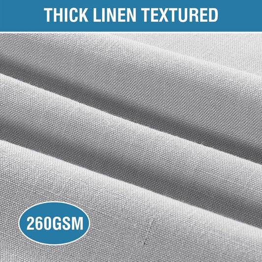 Linen Placemats Set of 4 Premium Solid Table for Dining Spill-Proof Waterproof Mats Heat-Resistant Kitchen V1259-DP01-A-4462