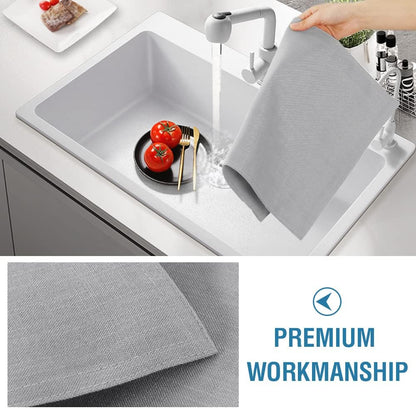 Linen Placemats Set of 4 Premium Solid Table for Dining Spill-Proof Waterproof Mats Heat-Resistant Kitchen V1259-DP01-A-4462