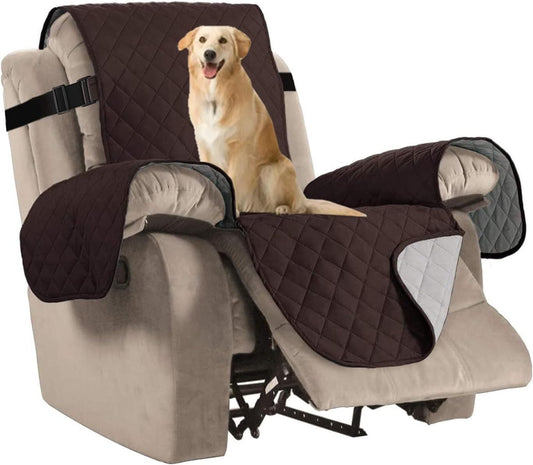 Reversible Quilted Recliner Covers Chair Cover Water Resistant Furniture Protector Washable Couch with V1259-DP01-A-4463