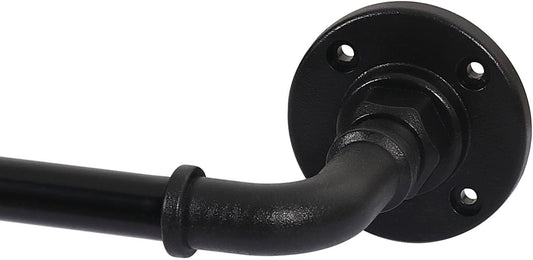 Wrap Around Curtain Rods for Windows 16.2 to 106.2 Inch, 3/4 Inch Diameter Industrial Telescoping Rod, V1259-DP01-A-4467