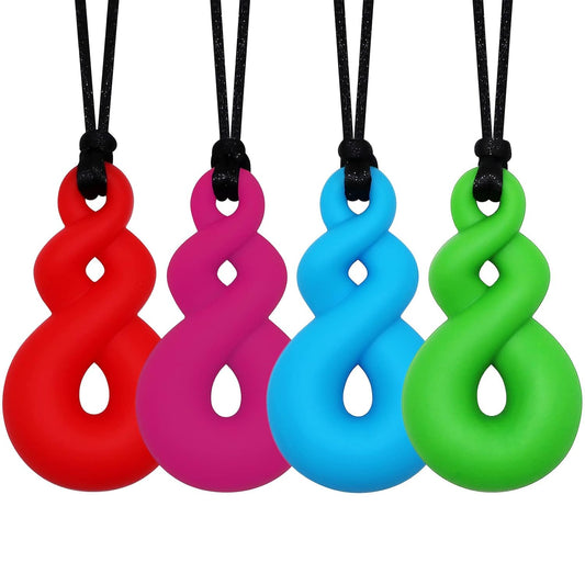 Chew Necklaces for Kids With Autism, ADHD, SPD, or Special Needs - Sensory Silicone Chewy Necklace Toys Boys, V1259-DP01-A-4490