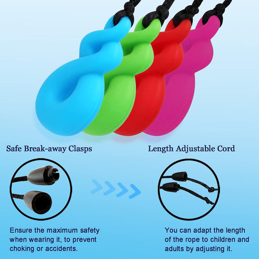 Chew Necklaces for Kids With Autism, ADHD, SPD, or Special Needs - Sensory Silicone Chewy Necklace Toys Boys, V1259-DP01-A-4490