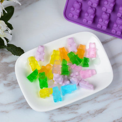 Gummy Molds Bear Candy Silicone - Mini Size Chocolate with 2 Droppers Nonstick Food Grade Pack of 4 (1ml) V1259-DP01-A-4496