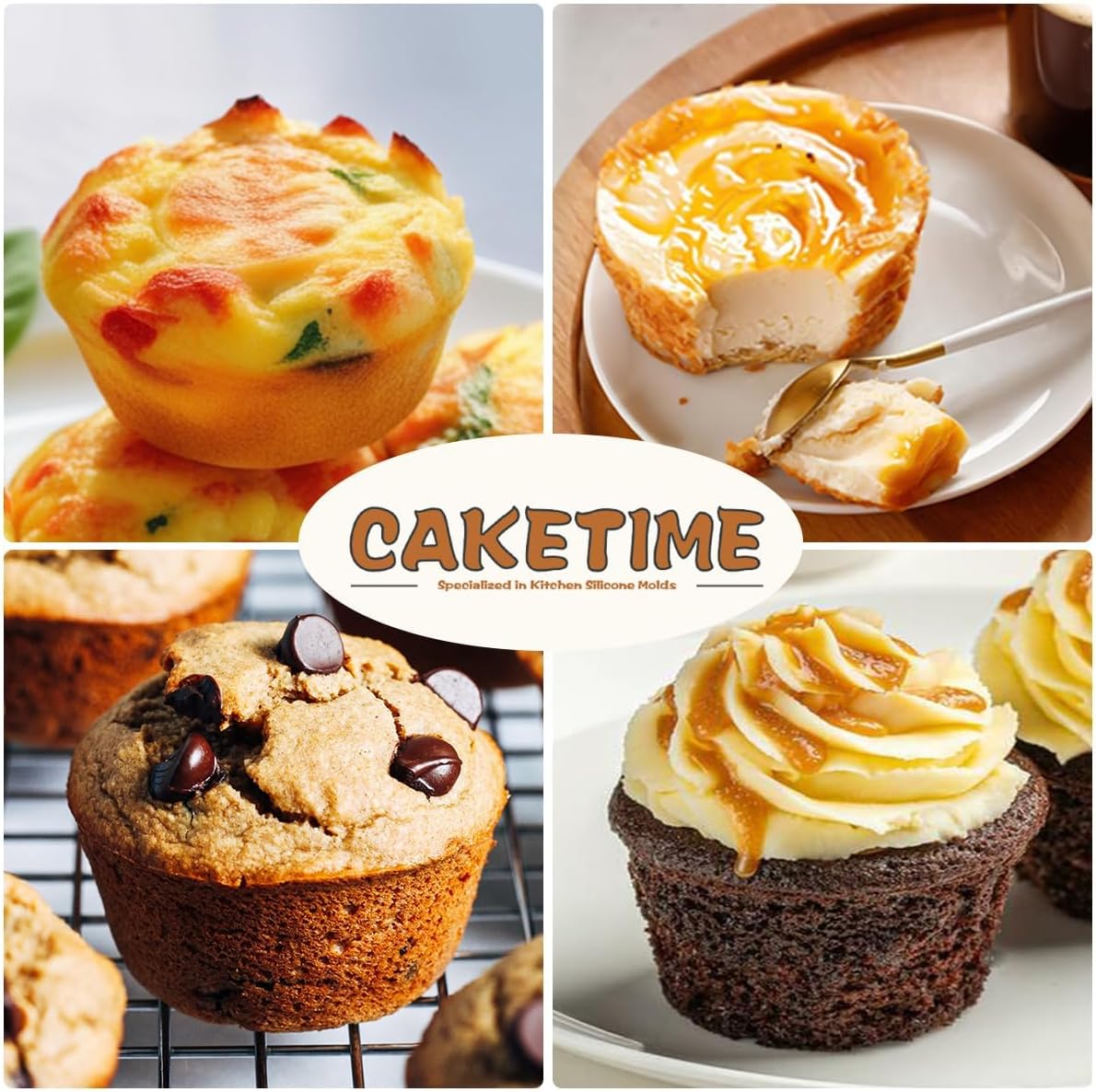 Silicone Mini Muffin Pan, 24 Cups Nonstick Cupcake Pan for Baking Muffin, Cupcake, Egg Bites, Fat Bomb, 1 V1259-DP01-A-4499