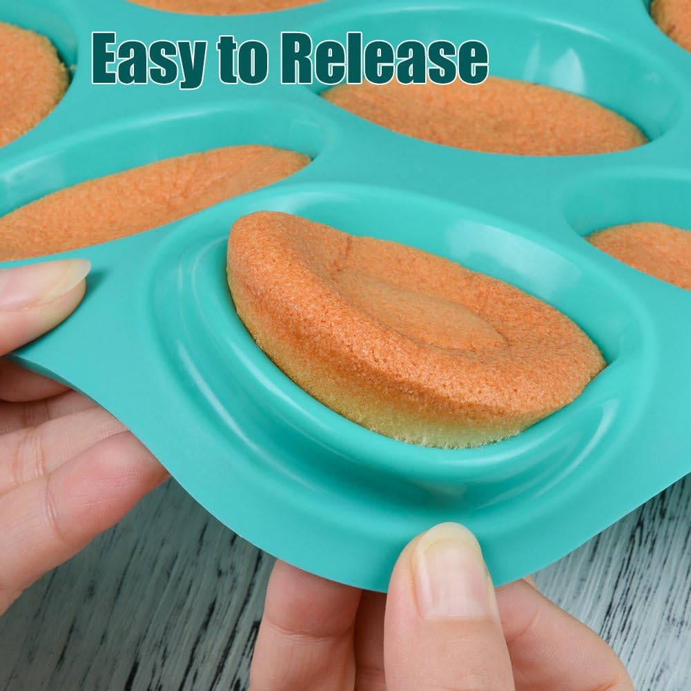 Silicone Muffin Pan Cupcake Set - Mini 24 Cups and Regular 12 Tin, Nonstick Food Grade Molds with Baking V1259-DP01-A-4509