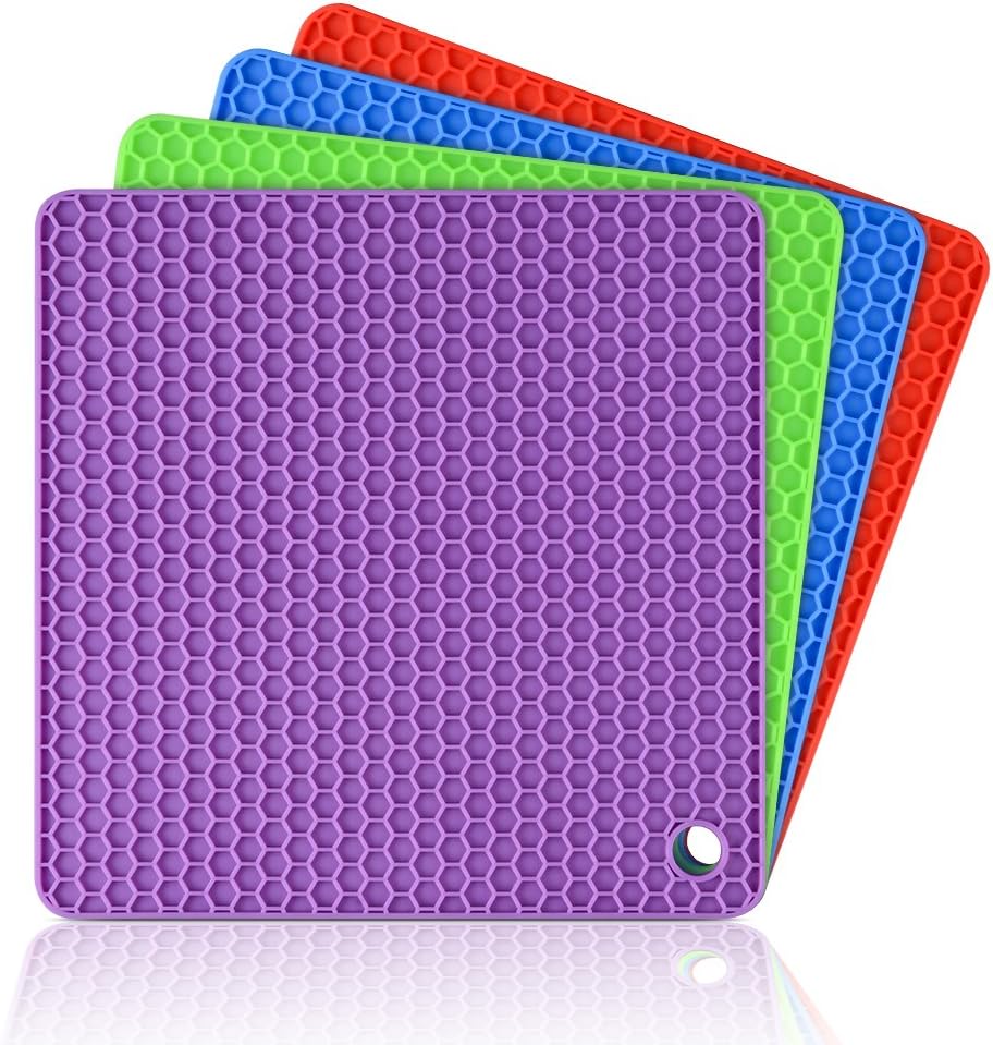 Square Silicone Trivet Mat - V1259-DP01-A-4549