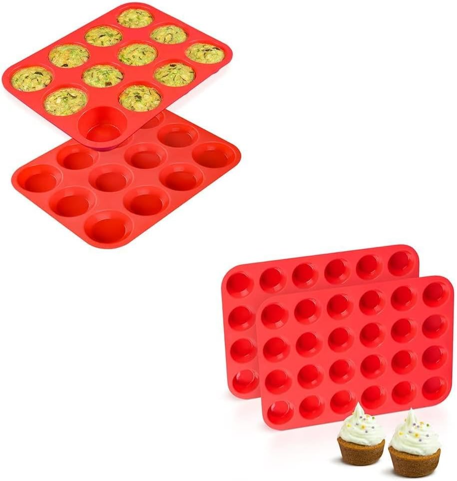 12-Cup Muffin Pan & Mini 24-Cup Cupcake - V1259-DP01-A-4551