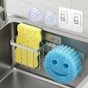 [Slim & Space-saving] Sponge Holder for Kitchen Sink, Caddy Scrub Daddy / Mommy Smiley Face, Sink Organizer V1259-DP01-A-4568