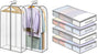 4 Packs Under Bed Storage Containers Bins-55L, 2 Pack Clear Garment Bags-40'' Long - V1259-DP01-A-4592