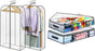 2 Packs Under Bed Storage Containers Bins-55L, Pack Clear Garment Bags-40'' Long - V1259-DP01-A-4593