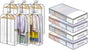 4 Packs Under Bed Storage Containers Bins-55L, 6 Pack Clear Garment Bags-40'' Long - V1259-DP01-A-4595