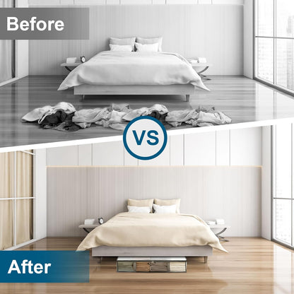 2 Packs Under Bed Storage Containers Bins-55L, 6 Pack Clear Garment Bags-40'' Long - V1259-DP01-A-4596