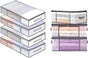 4 Packs Under Bed Storage Containers Bins-55L, 3-Pack Clothes Bags-35L - V1259-DP01-A-4601