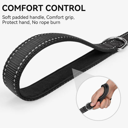 Dog Leash, 6 FT Double-Sided Reflective, Padded Handle Nylon Heavy Duty Leashes for Medium & Large Dogs V1259-DP01-A-4620